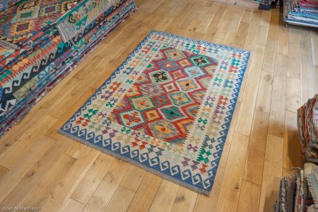 Hand-Made Mazar Kilim From Afghanistan