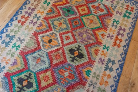 Hand-Made Mazar Kilim From Afghanistan