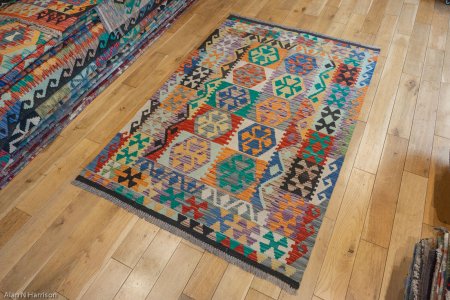 Hand-Made Mazar Kilim From Afghanistan