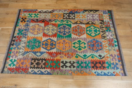 Hand-Made Mazar Kilim From Afghanistan