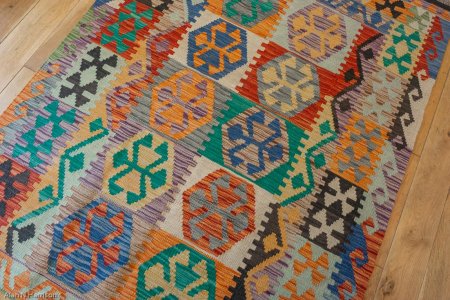 Hand-Made Mazar Kilim From Afghanistan