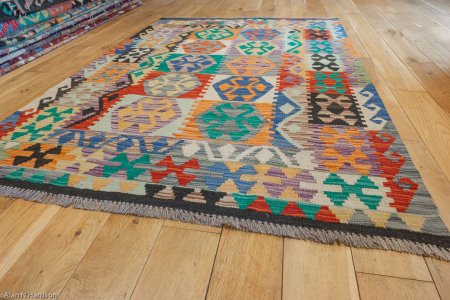 Hand-Made Mazar Kilim From Afghanistan
