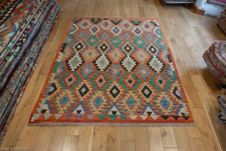 Hand-Made Mazar Kilim From Afghanistan
