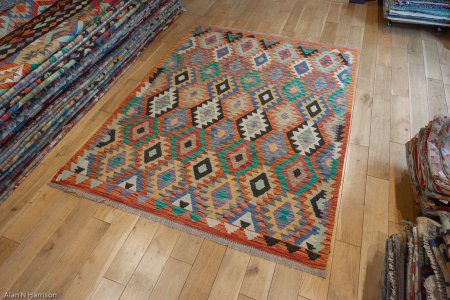 Hand-Made Mazar Kilim From Afghanistan