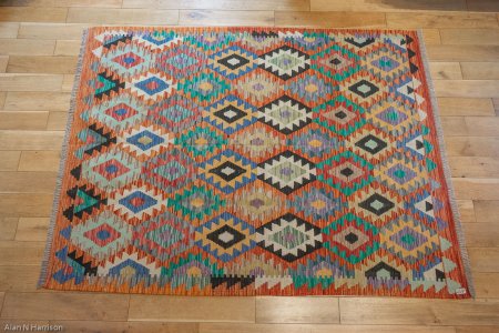 Hand-Made Mazar Kilim From Afghanistan