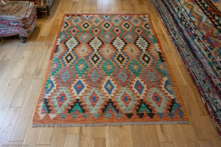 Hand-Made Mazar Kilim From Afghanistan