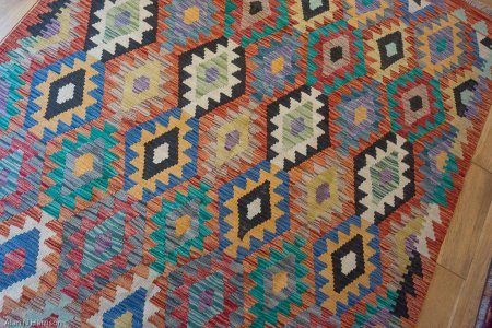 Hand-Made Mazar Kilim From Afghanistan