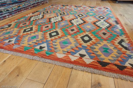 Hand-Made Mazar Kilim From Afghanistan