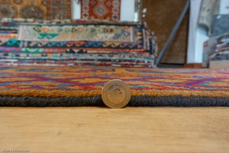 Hand-Knotted Aqcha Runner From Afghanistan