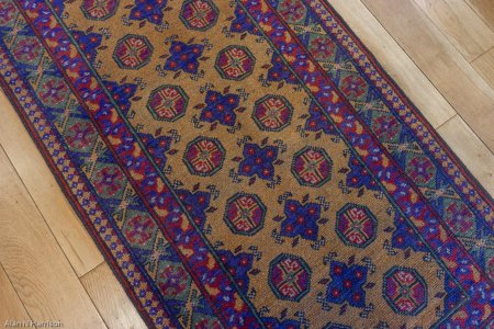 Hand-Knotted Aqcha Rug From Afghanistan