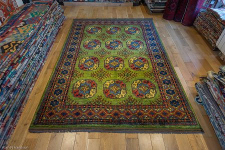 Hand-Knotted Ersari Rug From Pakistan