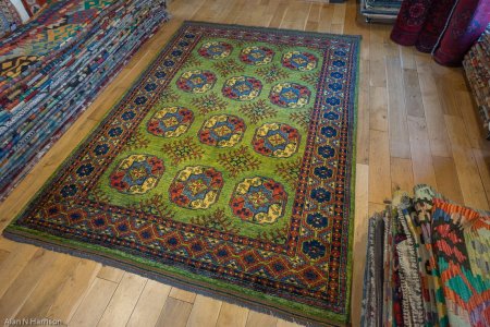 Hand-Knotted Ersari Rug From Pakistan