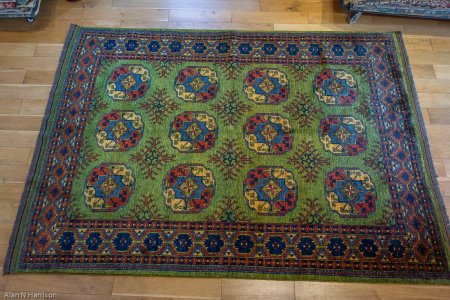 Hand-Knotted Ersari Rug From Pakistan