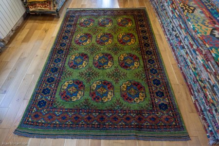 Hand-Knotted Ersari Rug From Pakistan