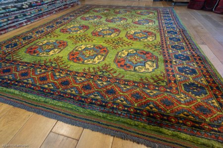Hand-Knotted Ersari Rug From Pakistan