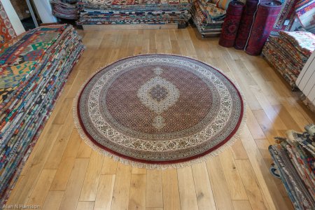 Hand-Knotted Mahi Indian Rug From India