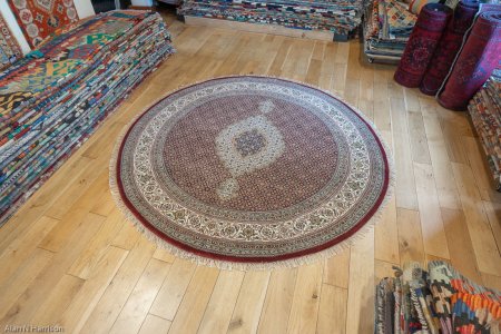 Hand-Knotted Mahi Indian Rug From India