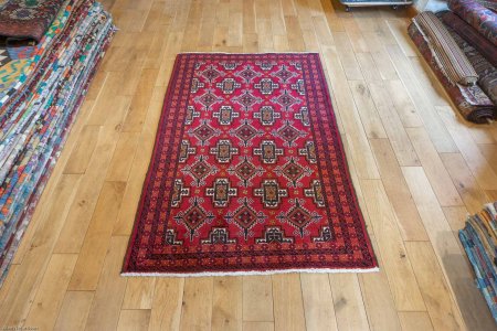 Hand-Knotted Beluch Rug From Afghanistan