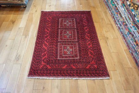 Hand-Knotted Beluch Rug From Afghanistan