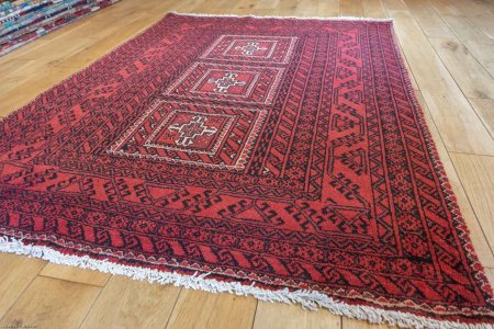 Hand-Knotted Beluch Rug From Afghanistan