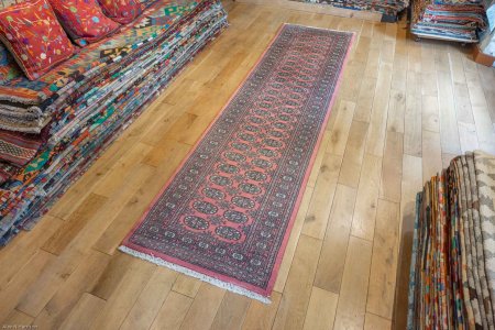 Hand-Knotted Bokhara Runner From Pakistan