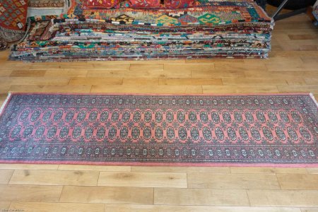 Hand-Knotted Bokhara Runner From Pakistan