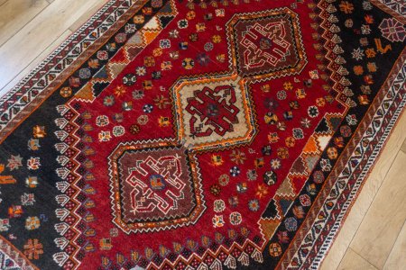 Hand-Knotted Qashgai Rug From Iran (Persian)