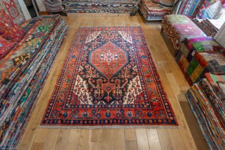 Hand-Knotted Nahavand Rug From Iran (Persian)