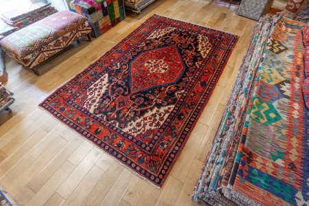 Hand-Knotted Nahavand Rug From Iran (Persian)