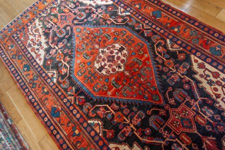 Hand-Knotted Nahavand Rug From Iran (Persian)