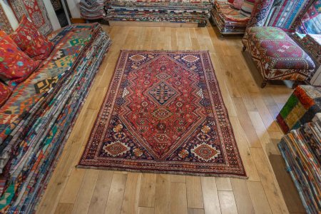 Hand-Knotted Qashgai Rug From Iran (Persian)