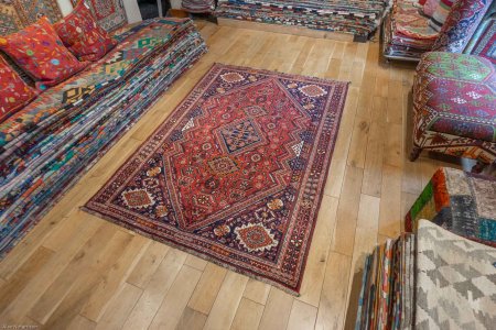 Hand-Knotted Qashgai Rug From Iran (Persian)
