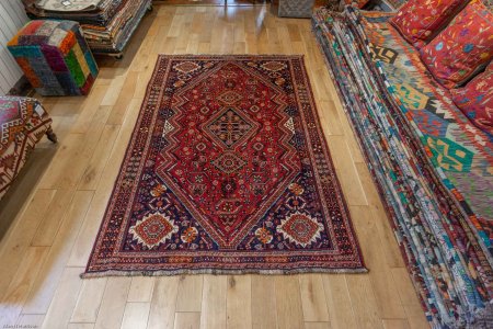 Hand-Knotted Qashgai Rug From Iran (Persian)