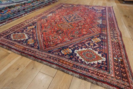 Hand-Knotted Qashgai Rug From Iran (Persian)