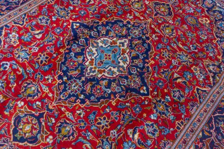 Hand-Knotted Kashan Rug From Iran (Persian)