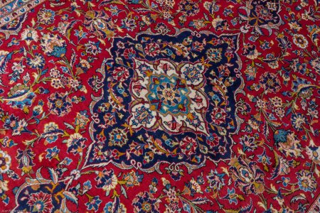 Hand-Knotted Kashan Rug From Iran (Persian)