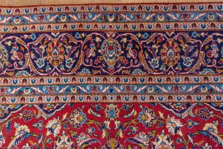 Hand-Knotted Kashan Rug From Iran (Persian)