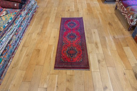 Hand-Knotted Khan Mahomadi Runner From Afghanistan