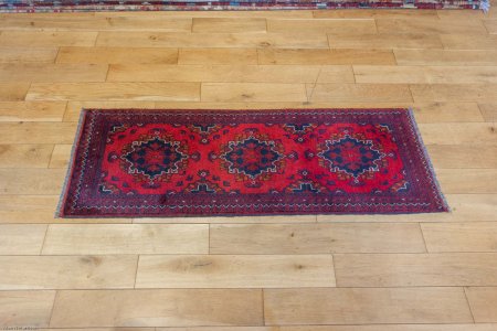 Hand-Knotted Khan Mahomadi Runner From Afghanistan