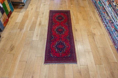 Hand-Knotted Khan Mahomadi Runner From Afghanistan