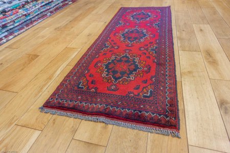 Hand-Knotted Khan Mahomadi Runner From Afghanistan