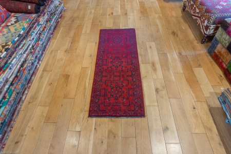 Hand-Knotted Khan Mahomadi Runner From Afghanistan