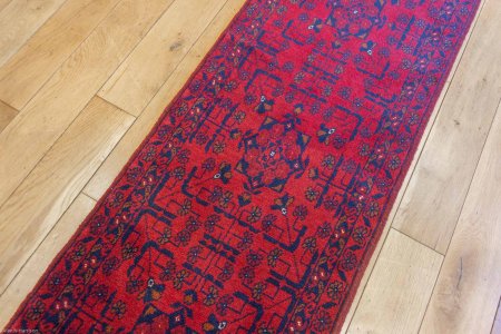 Hand-Knotted Khan Mahomadi Runner From Afghanistan