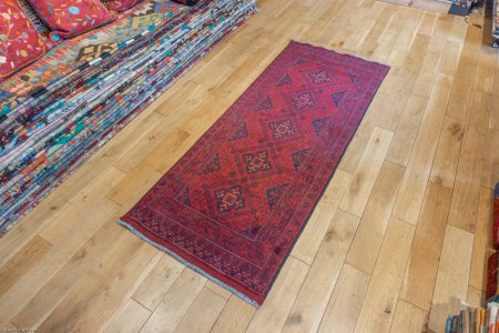 Hand-Knotted Khan Mahomadi Runner From Afghanistan