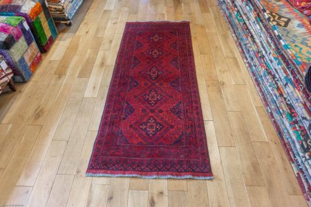 Hand-Knotted Khan Mahomadi Runner From Afghanistan