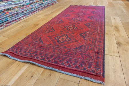 Hand-Knotted Khan Mahomadi Runner From Afghanistan