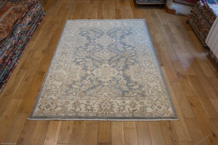 Hand-Knotted Ziegler Rug From Afghanistan