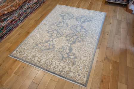 Hand-Knotted Ziegler Rug From Afghanistan