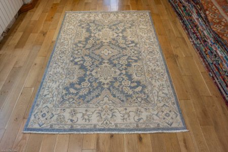 Hand-Knotted Ziegler Rug From Afghanistan