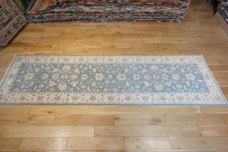 Hand-Knotted Ziegler Runner From Afghanistan
